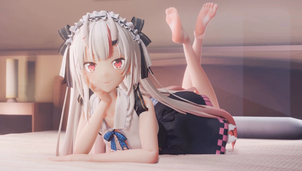 Z36	 しれしれ (siresire) 虚拟主播 R18 3D 视频下载 VTuber 百鬼绫目 可爱 足交-黑妹资源