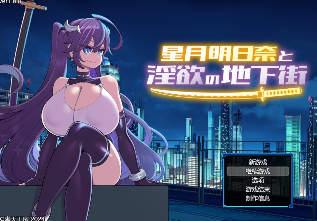 1097-【热门RPG汉化换装】星月明日奈与银欲的地下街 AI汉化版+存档【新汉化战斗H2.3G】-黑妹资源